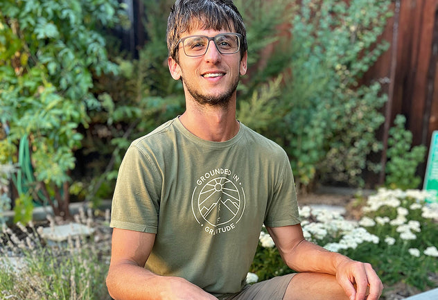 Men's Organic T-shirt: Grounded in Gratitude
