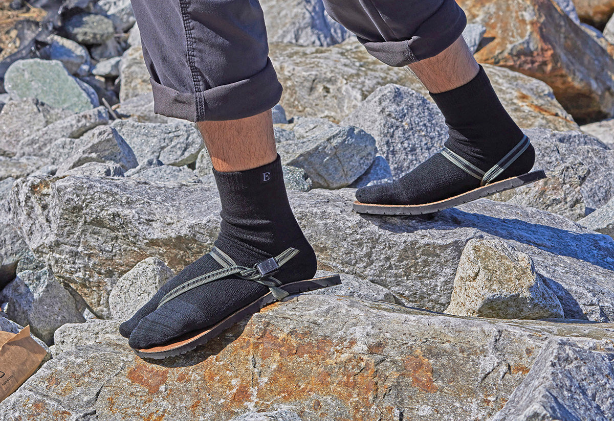 Black socks sales with sandals