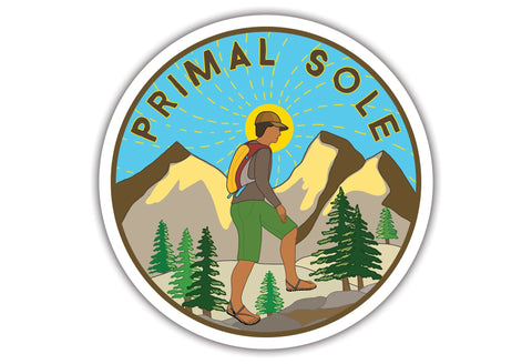 primal sole hiker sticker