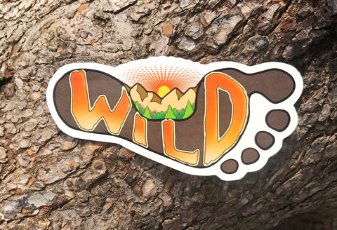 rewild your wild sole sticker hover